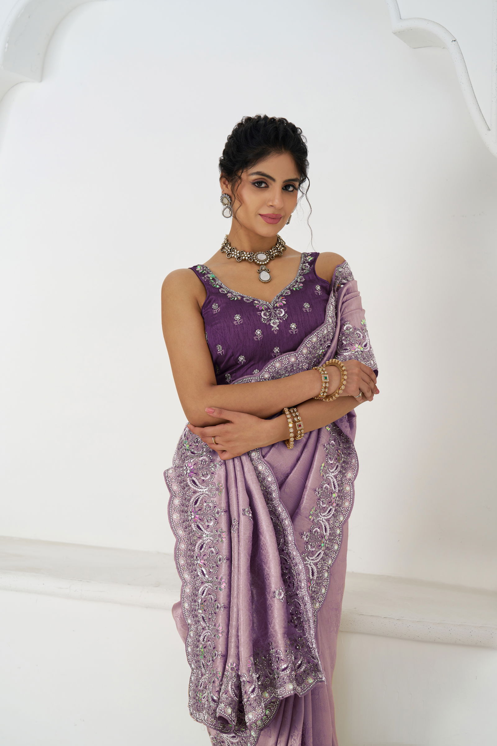 Kf 101 Mauve Latest Blue Pure Dola Viscouse Silk Saree Wholesale Market In Surat With Price